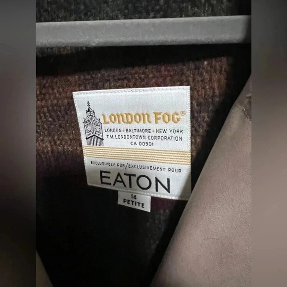 Vintage | London Fog | Trench Coat w/ Removable Fleece Lining | Sz 14P - Picture 4 of 12